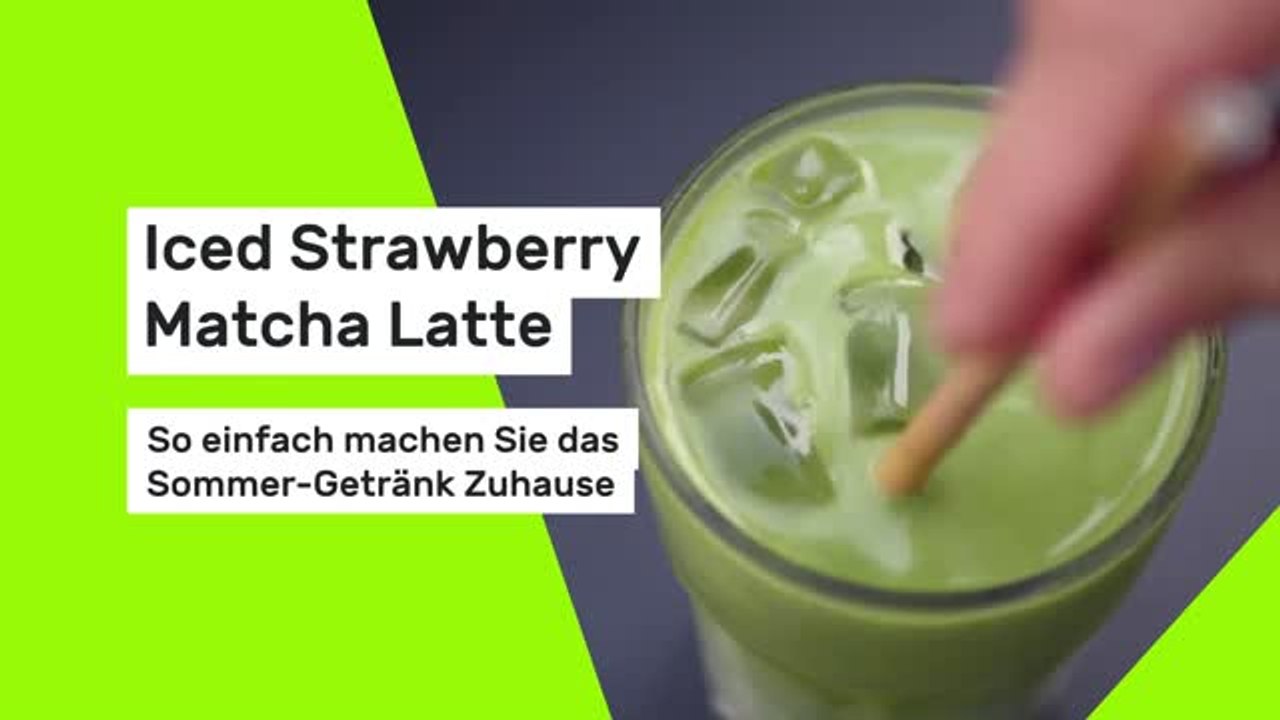 Iced Strawberry Matcha Latte Recipe