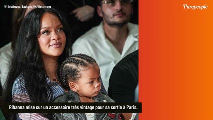 Rihanna enceinte avec son fils Riot qui grandit bien : elle mise sur un accessoire très vintage pour sa dernière sortie