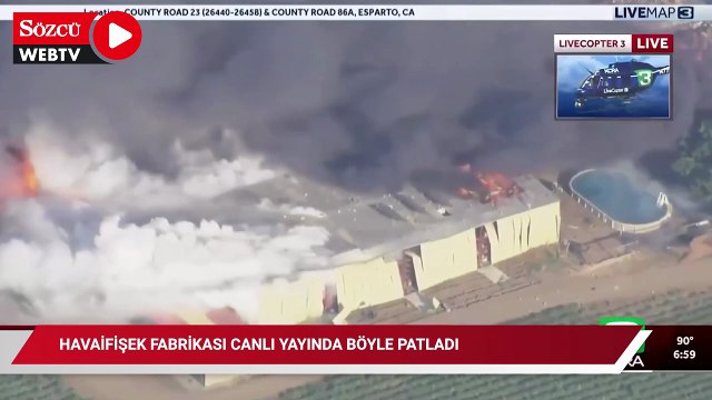 Havaifişek fabrikası canlı yayında böyle patladı