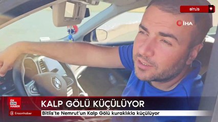 Bitlis’te Nemrut’un Kalp Gölü kuraklıkla küçülüyor