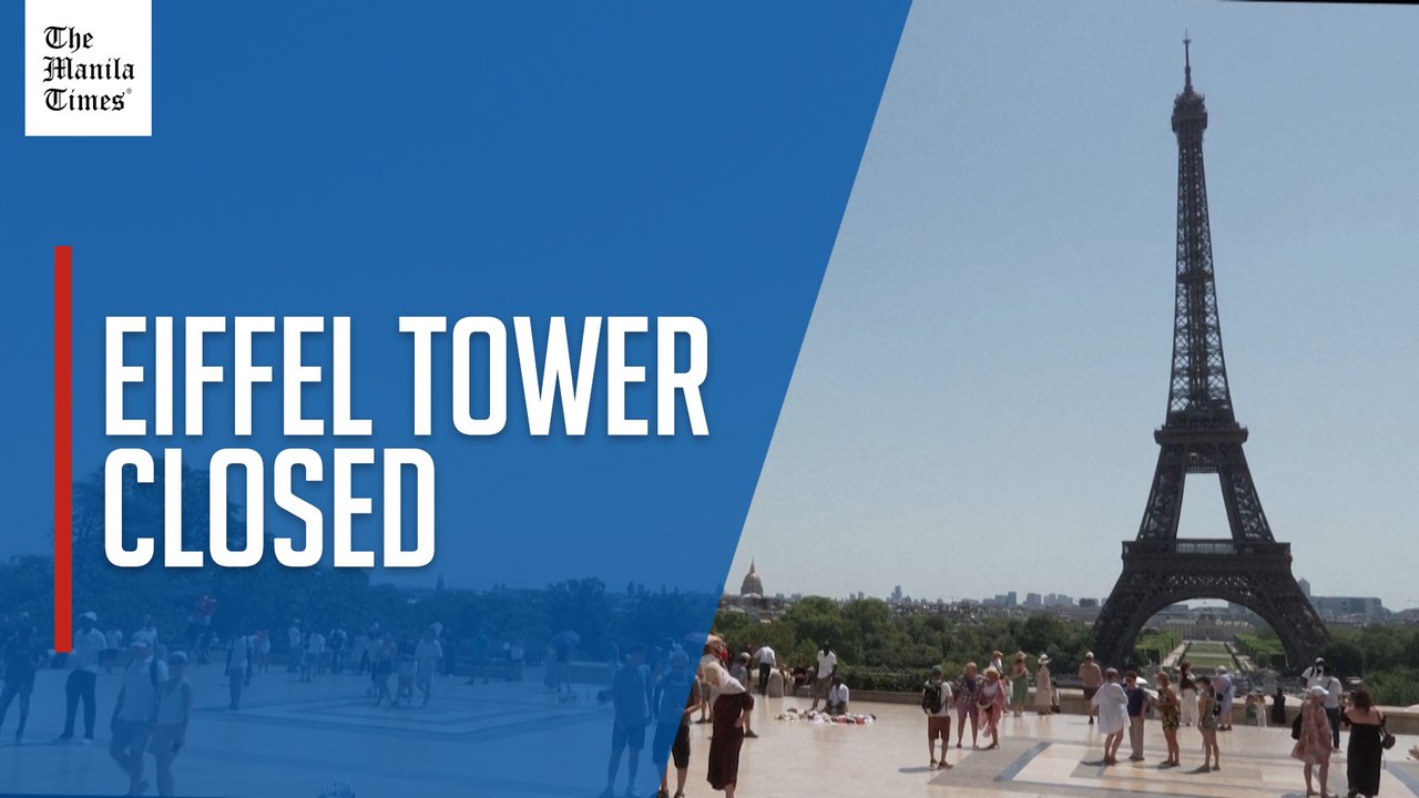Tourists dismayed as top of Eiffel Tower closes...