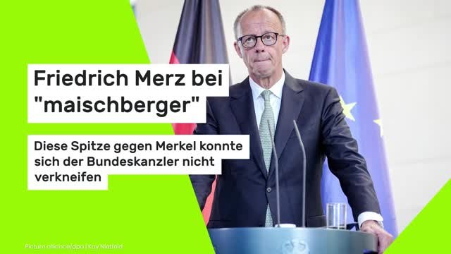 Friedrich Merz bei maischberger : Diese Spitze gegen Merkel konnte sich der Bundeskanzler nicht verkneifen