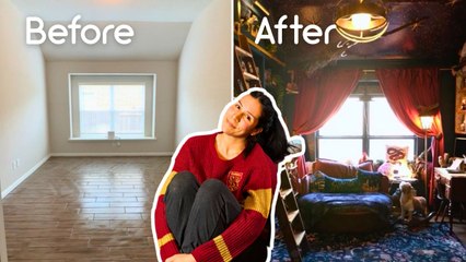 Harry Potter Fan Transfigures Home Office Into Wizarding Workspace