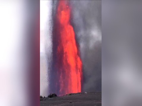 Vulkan Kilauea speit 300 Meter hohe Lavafontäne