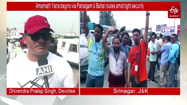 Amarnath Yatra Begins Via Both Pahalgam And Baltal Routes Amid Tight Security
