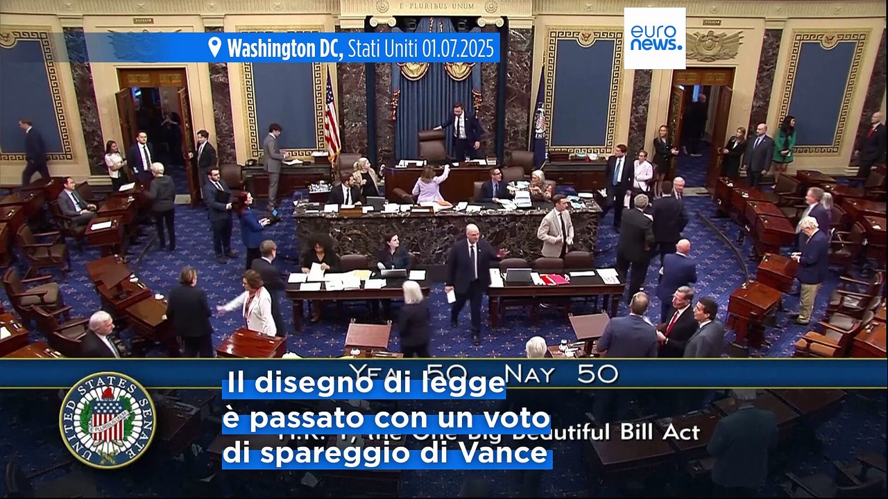 Il Senato degli Stati Uniti approva la legge fiscale di Trump: decisivo il voto di Vance