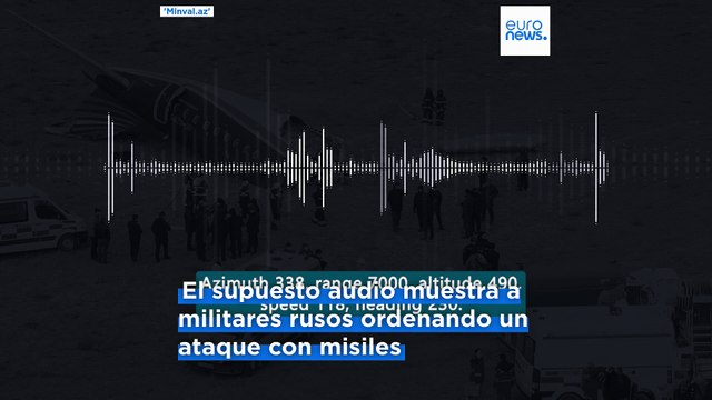 Un audio refuerza la sospecha de que Rusia derribó el vuelo 8243 de Azerbaijan Airlines