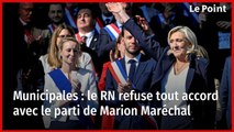 Municipales : le RN refuse tout accord avec le parti de Marion Maréchal