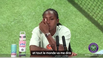 Wimbledon - Gauff essaie d'être positive après sa défaite au premier tour