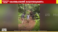 കോതമംഗലത്ത് ഫോറസ്റ്റ് ഉദ്യോഗസ്ഥർക്കും നാട്ടുകാർക്കും നേരെ പാഞ്ഞടുത്ത് കാട്ടാനക്കൂട്ടം