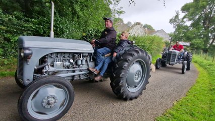 More tractors making their way to the field during the Ferguson Tractor Day at the Ulster Folk Museum
