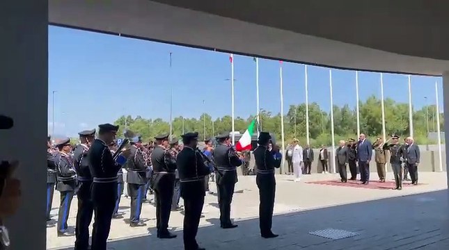 Picchetto d'onore per il presidente della Repubblica Sergio Mattarella e per il ministro della Difesa Guido Crosetto