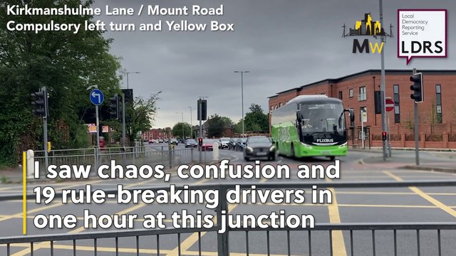 I saw chaos, confusion and 19 rule-breaking drivers in one hour at this Manchester yellow box junction