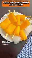 Orange Tang Popsicle Recipe #Shorts #orangetang #popsicle #orangepopsicle #trending #summervibes