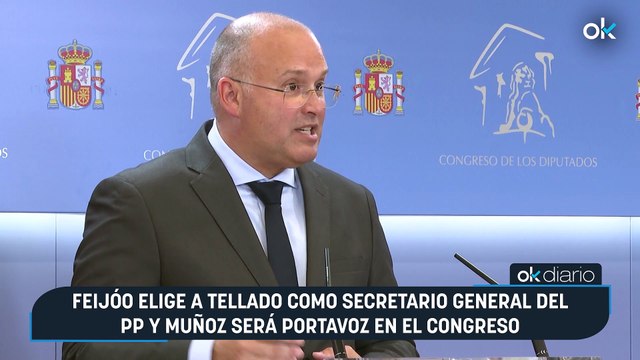 Feijóo elige a Tellado como secretario general del PP y Muñoz será portavoz en el Congreso