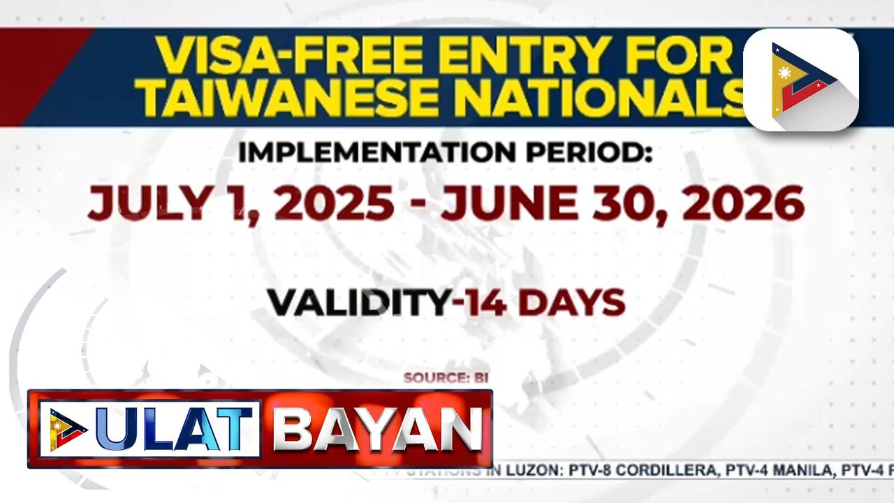 Pagpapatupad ng visa-free entry ng mga Taiwanese passport holders, sinimulan na
