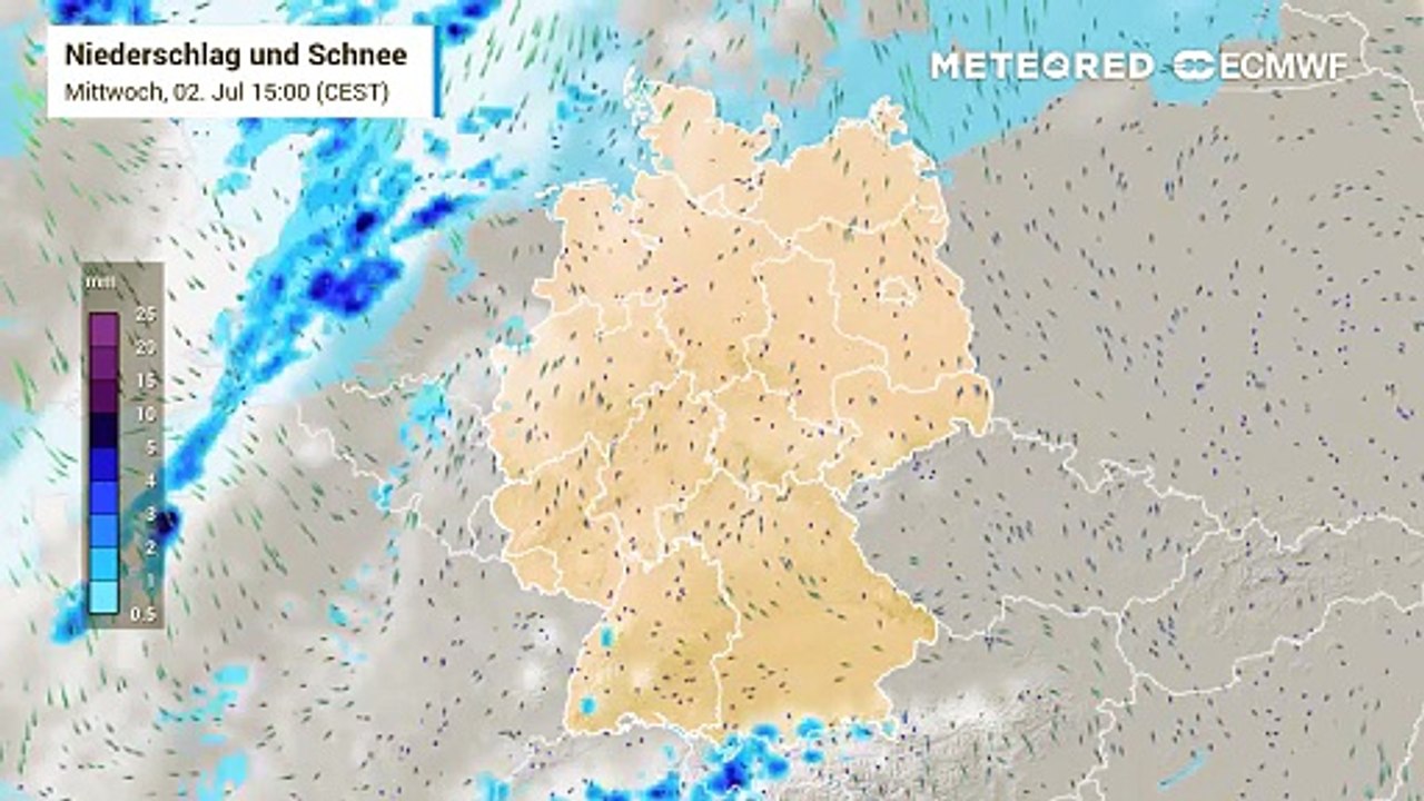 Unwetterfront im Norden!