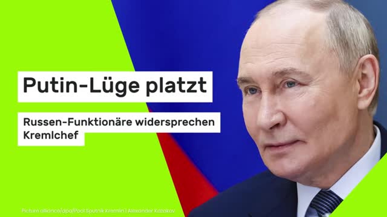 Putin-Lüge platzt: Russen-Funktionäre widersprechen Kremlchef