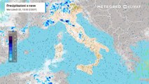 Mappa relativa alle precipitazioni previste nei prossimi giorni