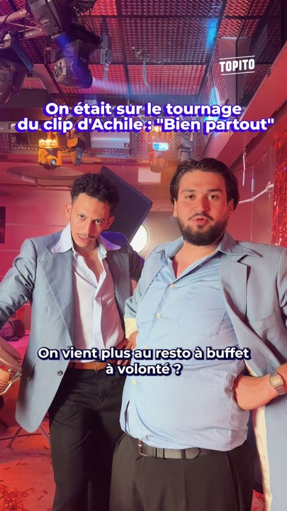 On était sur le tournage du clip d'Achile "Bien partout"