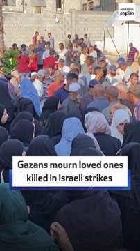 Gazans mourn loved ones killed in Israeli strikes
