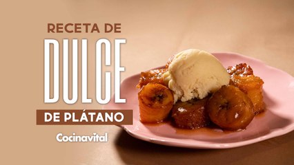 Receta de dulce de plátano con helado