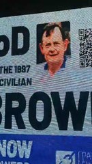 The Sean Brown justice billboard outside the Home Office