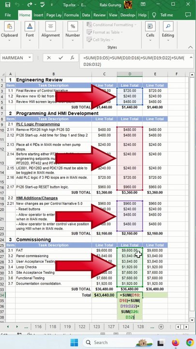 One Smart Way To Calculate Total - SUMPRODUCT and ISFORMULA In Excel - Excel Tips and Tricks
