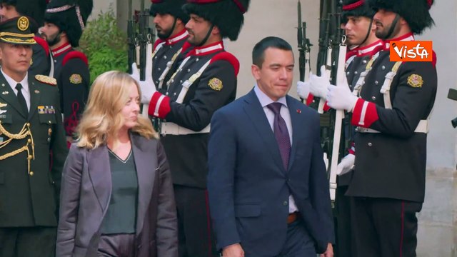 La premier Meloni incontra a Palazzo Chigi il Presidente dell'Ecuador Daniel Noboa