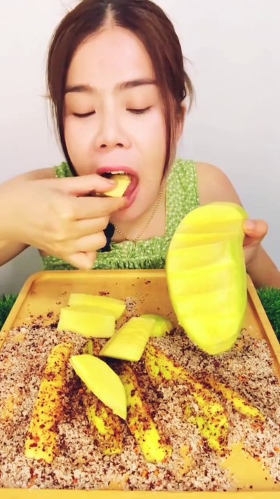 Eating mango