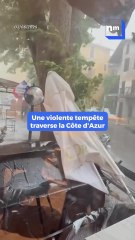 Les images impressionnantes de la violente tempête qui traverse la Côte d'Azur