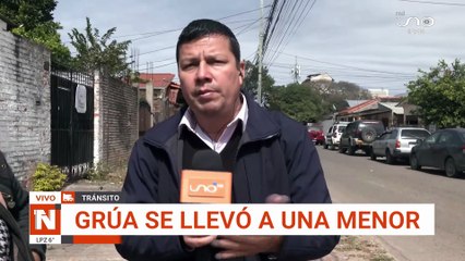 GRÚA SE LLEVÓ A UN MENOR