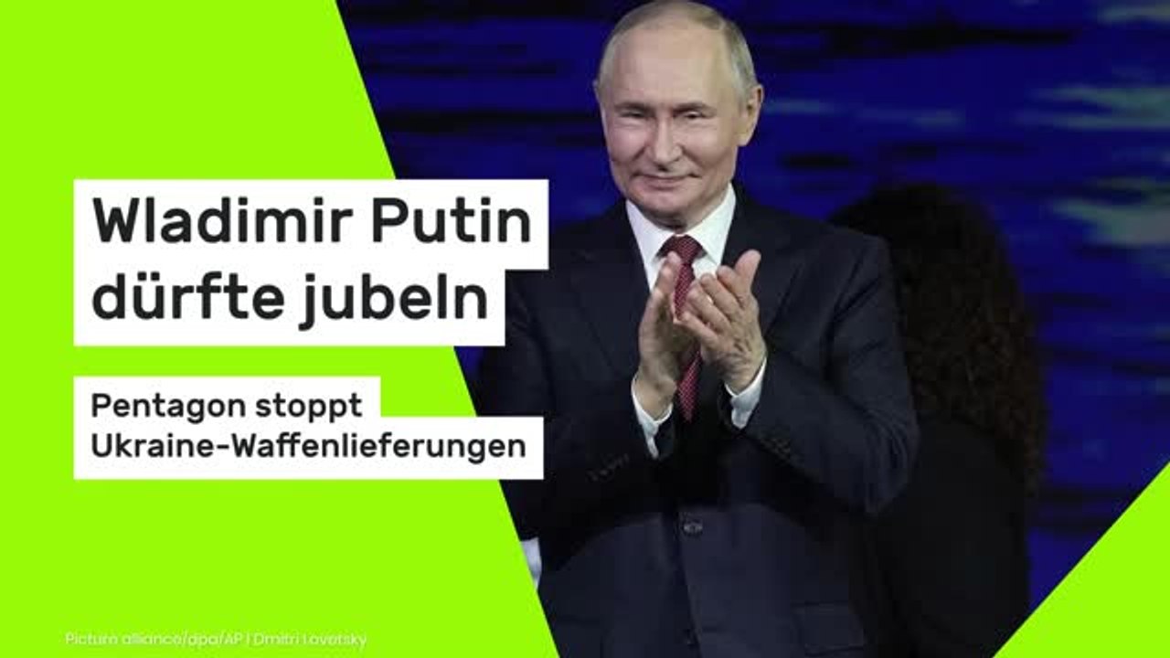 Wladimir Putin dürfte jubeln: Pentagon stoppt Ukraine-Waffenlieferungen