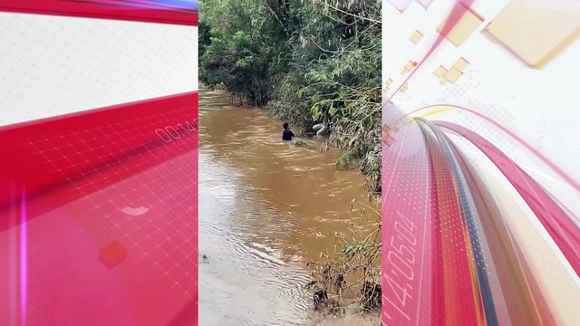 Rapaz suspeito de furtos pula dentro de rio com medo de ser linchado no PR