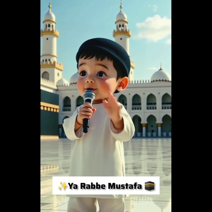 Cute Baby Reciting Naat 🕋 | Ya Rabbe Mustafa – Hajj Ki Dua 🤲 | Viral Islamic Video #Muslim content #trend #Mashallah