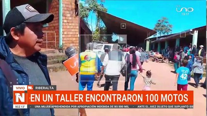 Hallan 100 motos en un taller en Riberalta