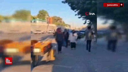 Şanlıurfa'da sokak ortasında eşini darbetti