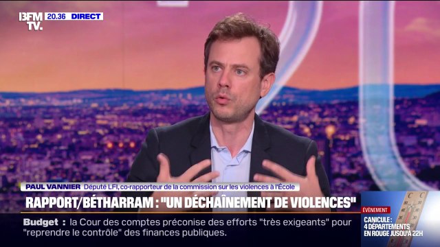 Violences scolaires: Ces violences sont toujours là , affirme Paul Vannier, député LFI, co-rapporteur de la commission sur les violences à l’école