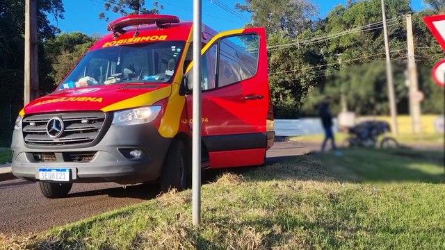Acidente na Região do Lago: rapaz de 18 anos fica ferido após cair de motocicleta