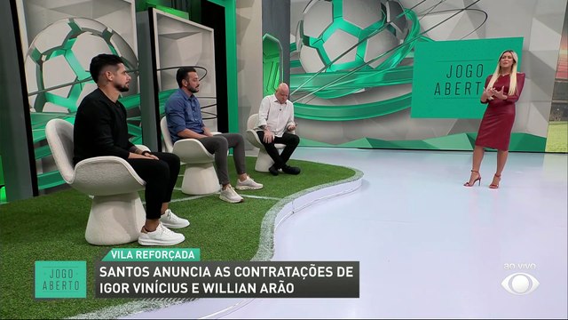 Santos contrata Igor Vinícius e Willian Arão; Cicinho elogia reforços