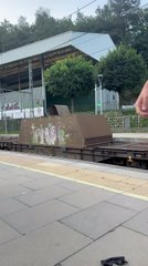 Man Loses Slipper While Celebrating Train's Arrival