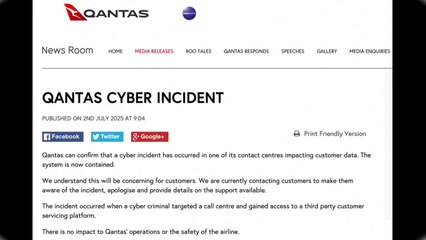 호주 콴타스항공 600만 명 개인정보 유출...해킹 공격 / YTN
