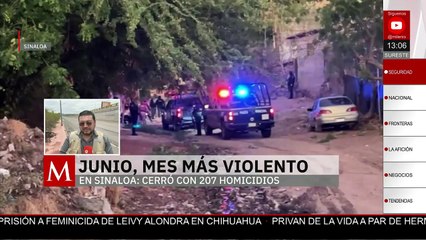 Junio, el mes más violento de 2025 en Sinaloa; cerró con 207 homicidios
