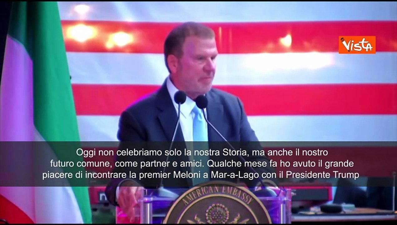 L'Ambasciatore Usa Fertitta: Italia Paese fortunato ad avere una grande leader come Meloni