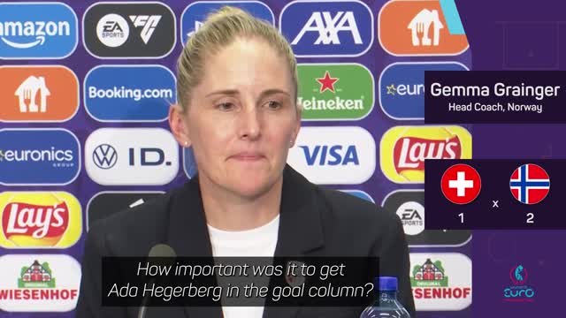 Norway boss Grainger delighted as Hegerberg breaks Euros goal drought