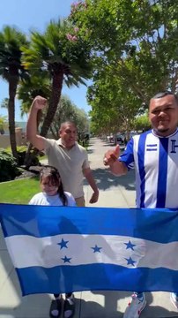 Hondureños llegan para disfrutar de la semifinal entre Honduras vs México