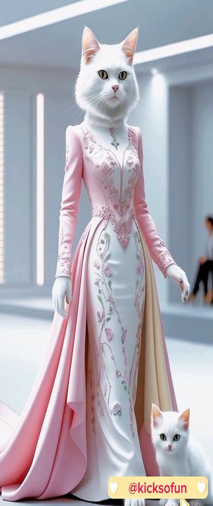 Fashion model lady cat
