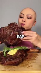 If a woman ate steak everyday for 2 weeks #health