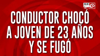 Brutal accidente: conductor chocó a joven de 23 años y se fugó