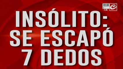 Insolito: se escapo 7 dedos